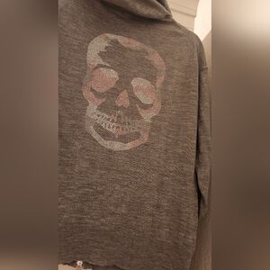 Zadig and Voltaire Sixtine Skull Marino Wool Zip Up